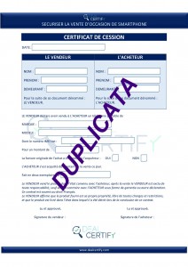 Contrat de cession vendre un smartphone